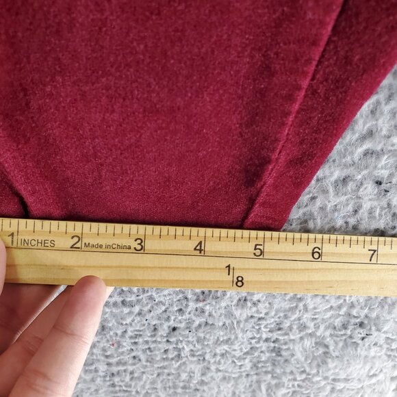 Old Navy Jeans Womens Size 12 Garnet Red Rockstar Mid-Rise Velvet Cotton Stretch - Picture 9 of 11